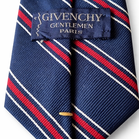 Givenchy Teal and Yellow Patterned Tie - Picture 4 of 9